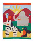 Halcyon nights - zoo fluffy knit blanket