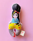 Amy Winehouse rattle - yellow
