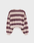 Bellerose - fenya sweatshirt - stripe burgundy