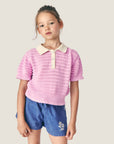 Mipounet - clemence knit polo - lilac