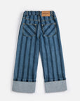 Bobo Choses - kids - Pickles The Dog Striped denim pants