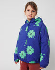 Bobo Choses - kids - lucky clover allover reversible anorak - purple