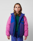 Bobo Choses - kids - lucky clover allover reversible anorak - purple