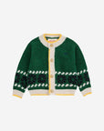 Bobo Choses - baby - kaleidoscope jacquard cardigan - green