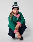 Bobo Choses - kids - clover reversible sheepskin jacket - green