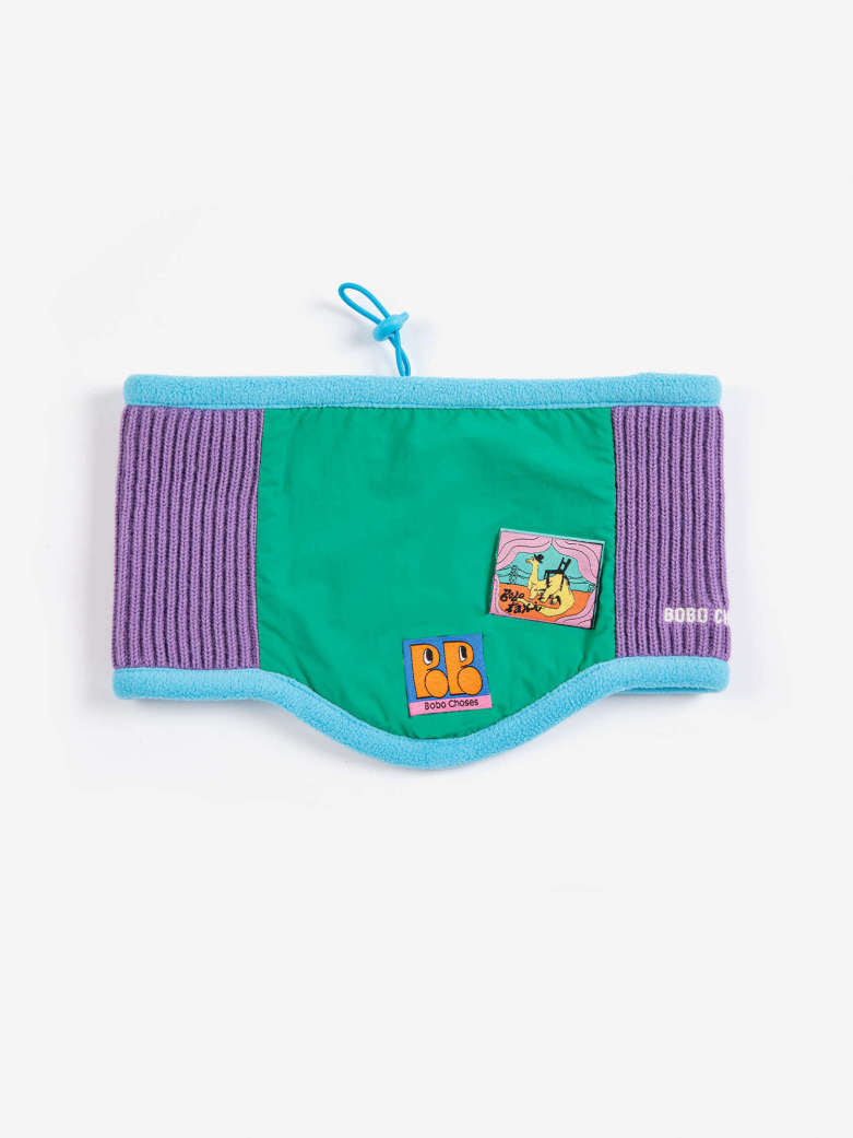 Bobo Choses - kids - color block neck warmer - taxi taurus