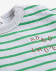 Bobo Choses - baby - stripes sweatshirt - green
