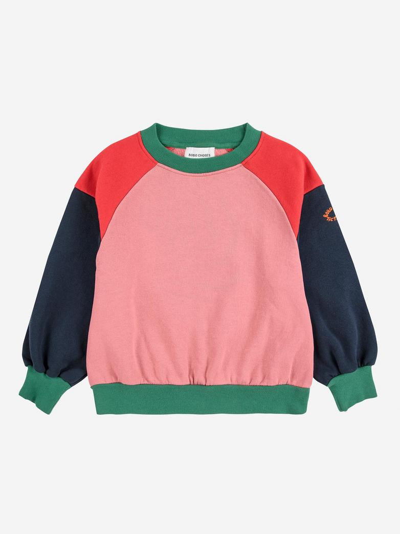 Bobo Choses - kids - tic tac toe colorblock sweatshirt