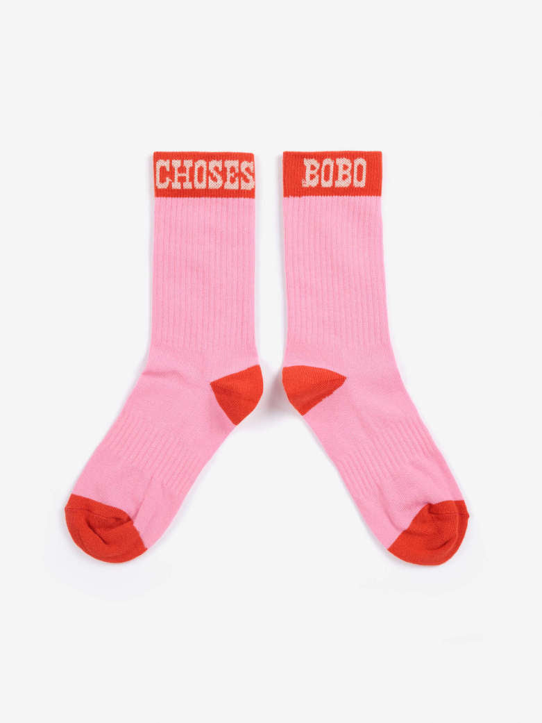 Bobo Choses - kids - long socks - pink