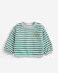 Bobo Choses - baby - stripes sweatshirt - green