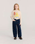 Bobo Choses - kids - stamp bloom allover denim pants