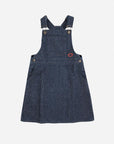 Bobo Choses - kids - tic tac toe denim dress - navy blue