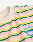 Bobo Choses - baby - have fun striped sweatshirt - multicolor cream