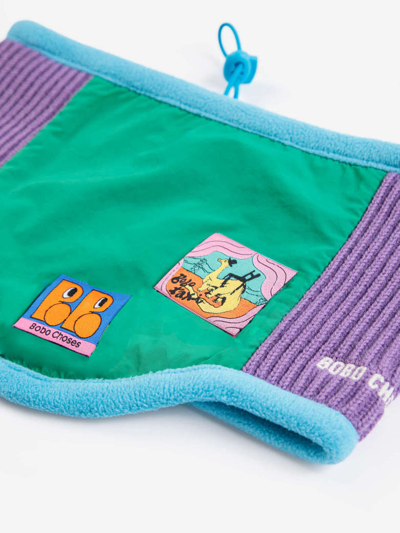 Bobo Choses - kids - color block neck warmer - taxi taurus