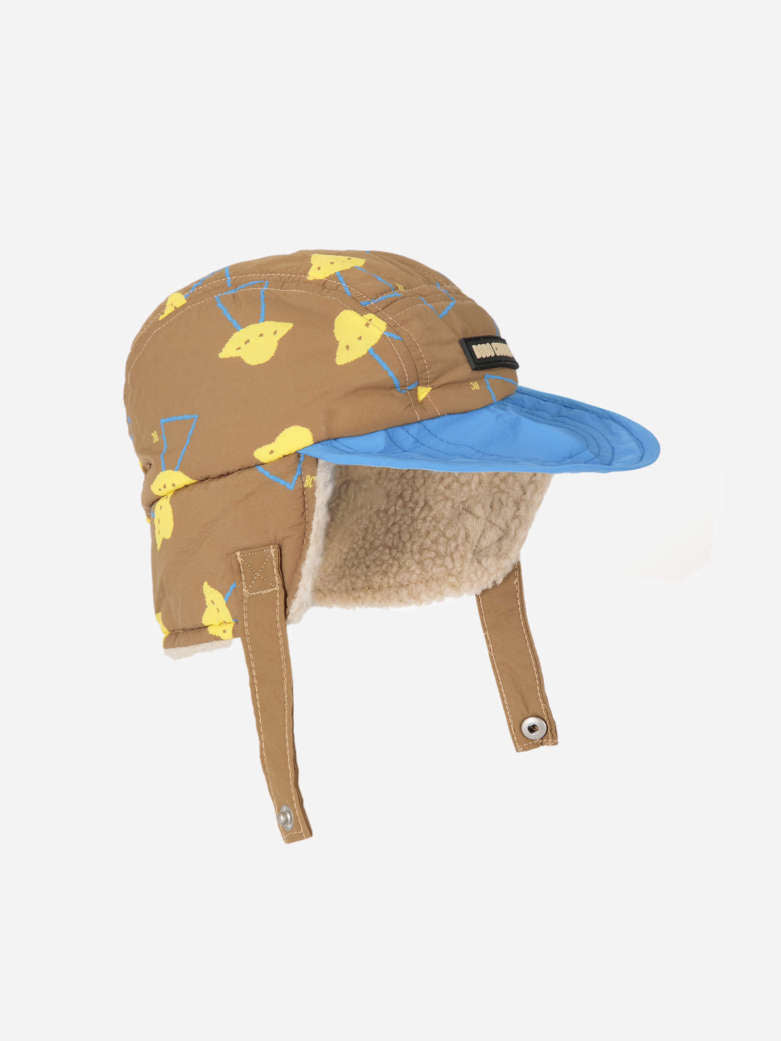 Bobo Choses - baby - pixel abduction allover winter cap - brown