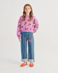 Bobo Choses - kids - Tangerine all over cropped sweatshirt