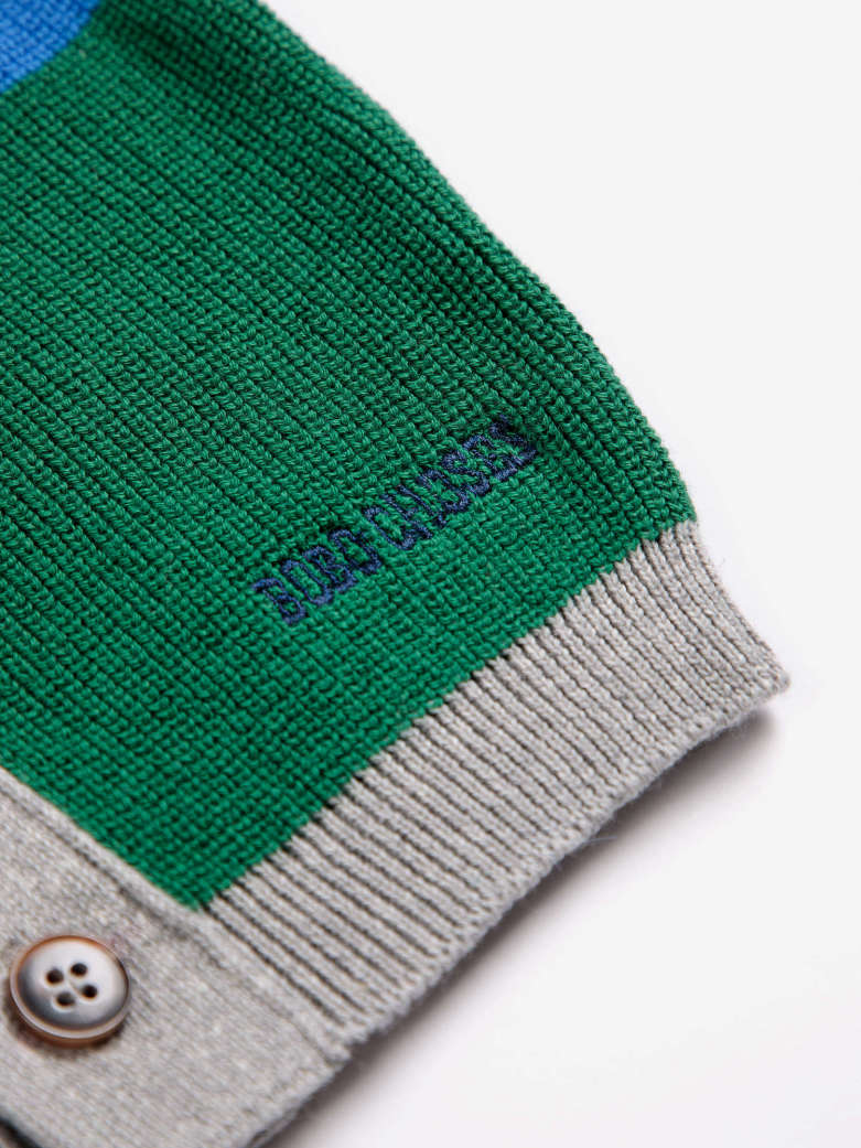 Bobo Choses - baby - color block cardigan