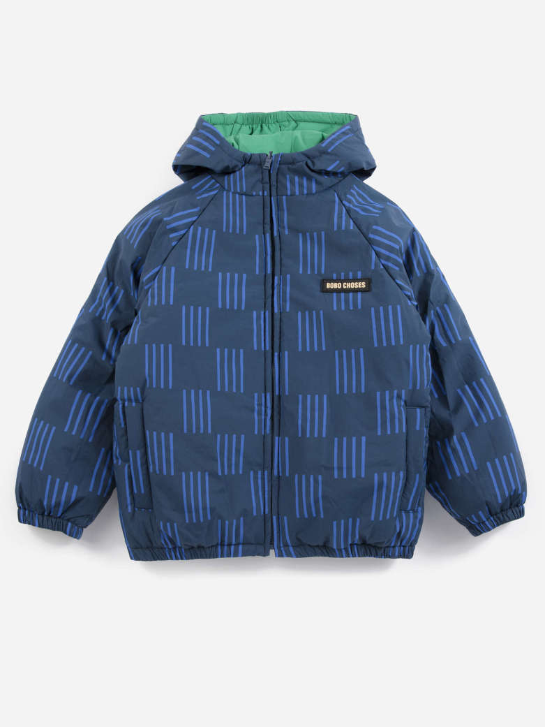 Bobo Choses - kids - Almost Moiré all over reversible anorak