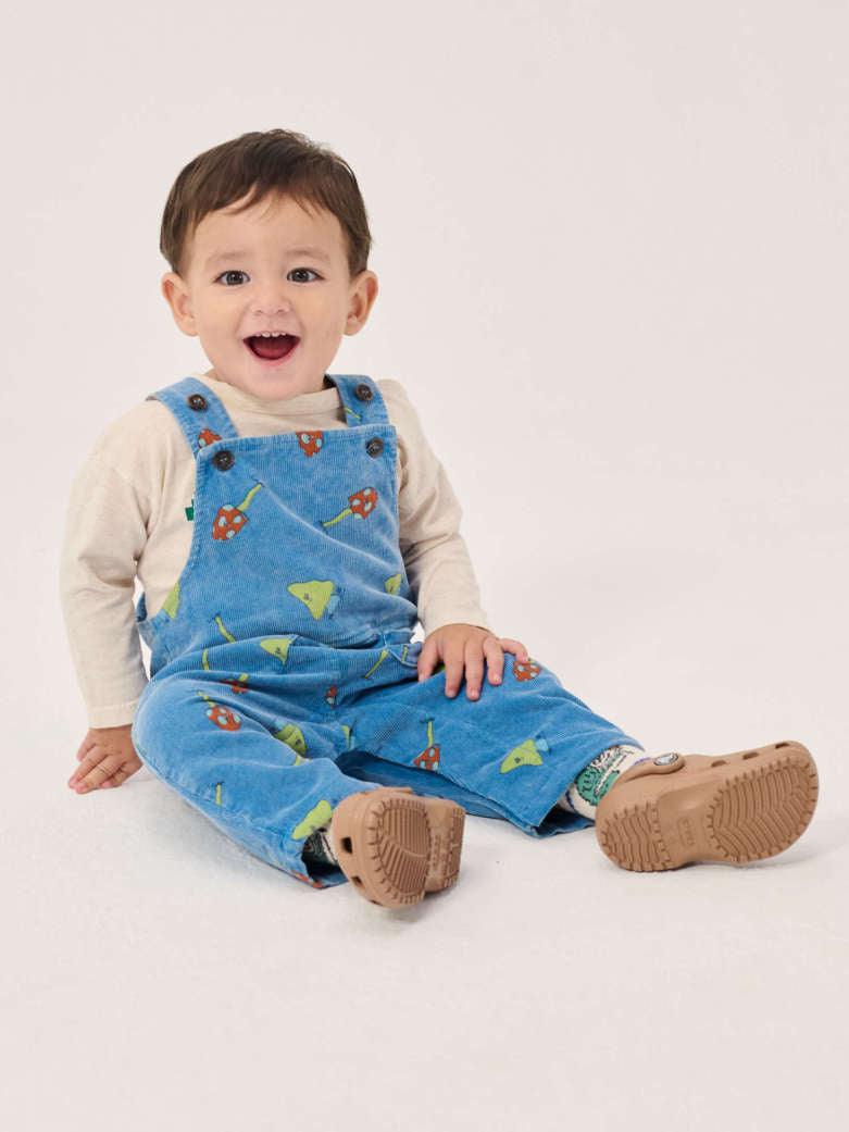 Bobo Choses - baby - mush monster duo allover corduroy overalls