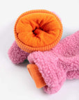Bobo Choses - kids - color block sheepskin mittens - pink/green