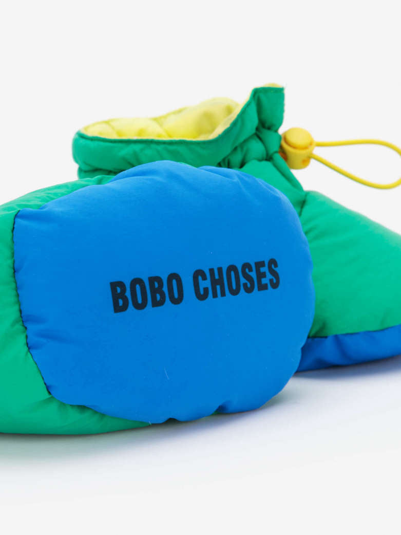 Bobo Choses - baby - padded booties - green
