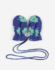 Bobo Choses - baby - lucky clover allover padded mittens - blue