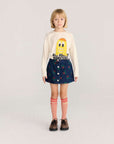 Bobo Choses - kids - Stamp Bloom all over denim skirt