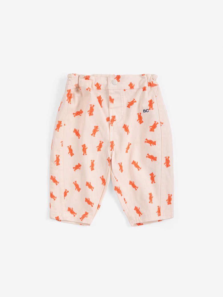 Bobo Choses - baby - softpaw monster allover denim pants