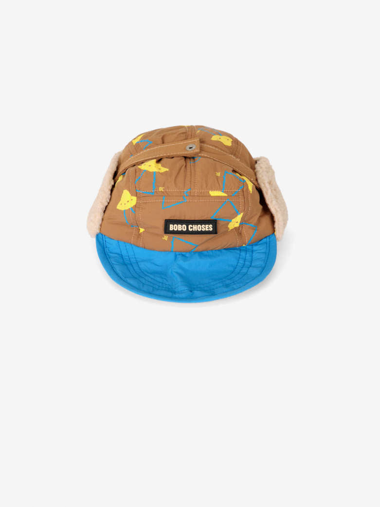 Bobo Choses - baby - pixel abduction allover winter cap - brown