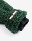 Bobo Choses - kids - color block sheepskin mittens - green/blue
