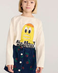 Bobo Choses - kids - Stamp Bloom all over denim skirt