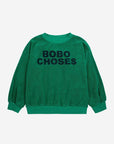 Bobo Choses Iconic - kids - green terry sweatshirt