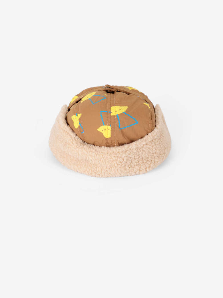 Bobo Choses - baby - pixel abduction allover winter cap - brown