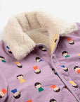 Bobo Choses - baby - game pawns allover reversible sheepskin jacket - lavender
