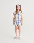 Bobo Choses - kids - Fun Tartan ruffled woven shorts
