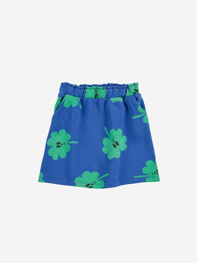 Bobo Choses - kids - lucky clover allover skirt - blue