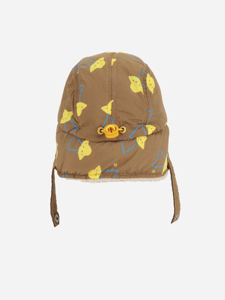 Bobo Choses - baby - pixel abduction allover winter cap - brown