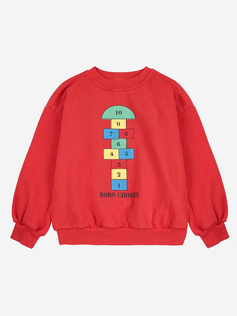 Bobo Choses - kids - hopscotch sweatshirt - red