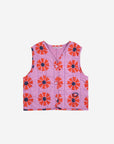 Bobo Choses - kids - kaleidoscope allover quilted vest - purple