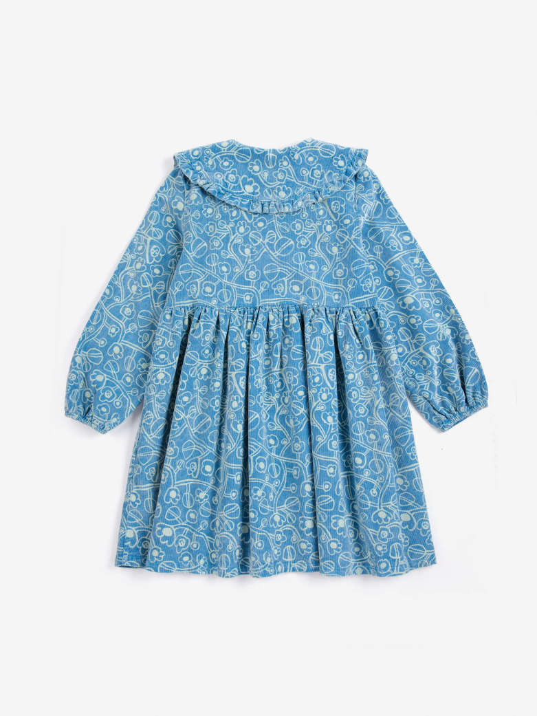 Bobo Choses - kids - sketchy flowers corduroy dress