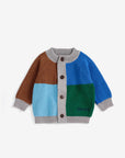 Bobo Choses - baby - color block cardigan