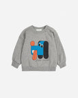 Bobo Choses - baby - doggy mate sweatshirt - light heather grey