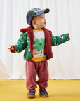 Bobo Choses - baby - la oca allover reversible sheepskin jacket - green