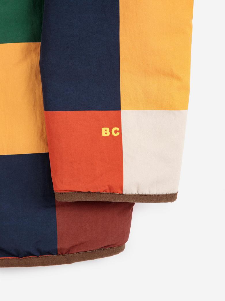 Bobo Choses - kids - tiles reversible sheepskin jacket - multicolor