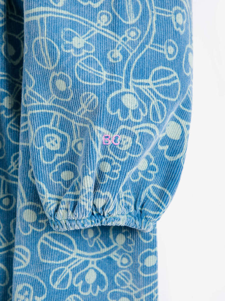 Bobo Choses - kids - sketchy flowers corduroy dress