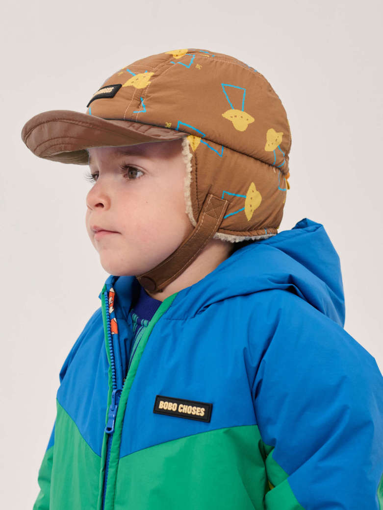 Bobo Choses - baby - pixel abduction allover winter cap - brown