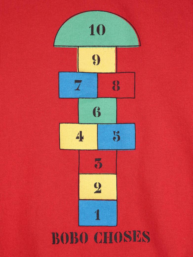 Bobo Choses - kids - hopscotch sweatshirt - red