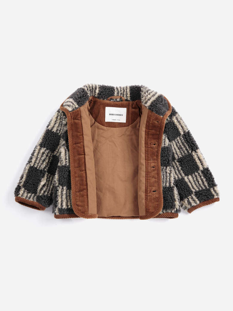 Bobo Choses - baby - almost moiré sheepskin jacket