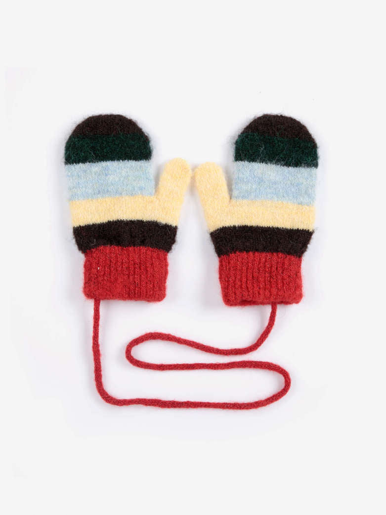 Bobo Choses - baby - striped mittens