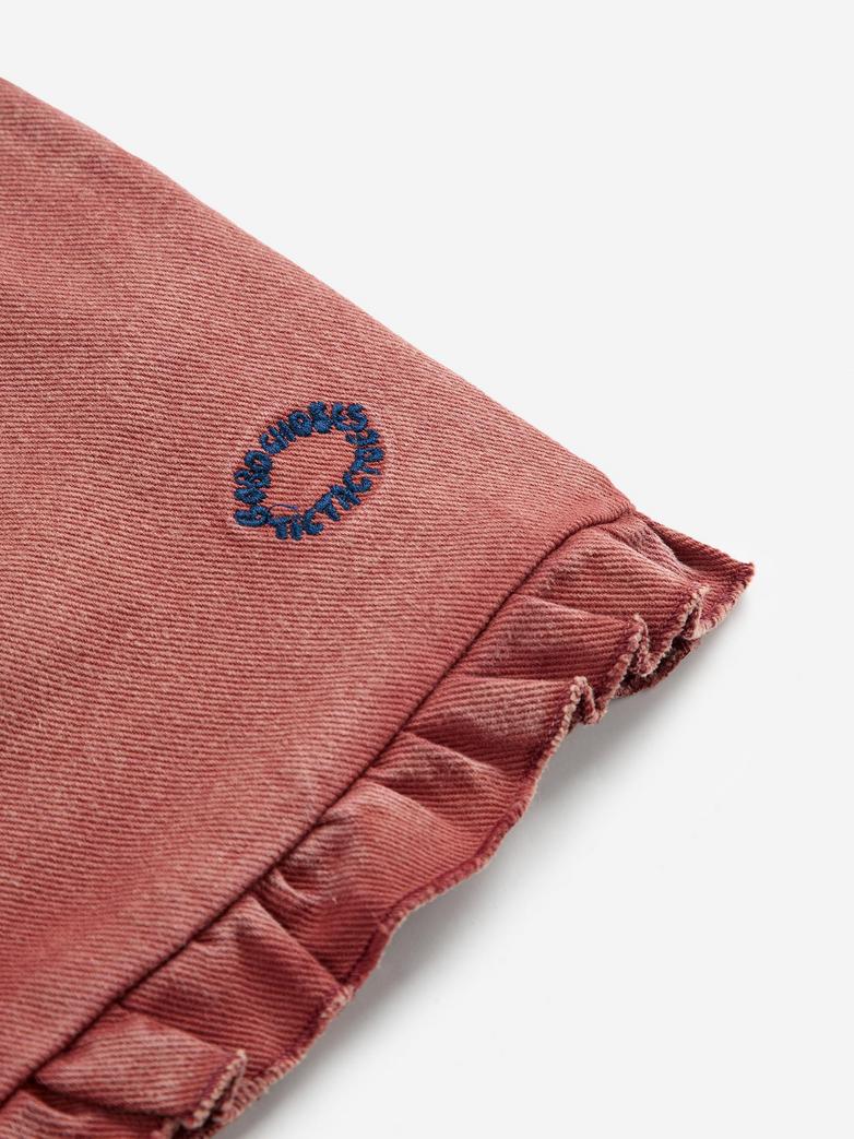 Bobo Choses - kids - tic tac toe ruffle skirt - brown